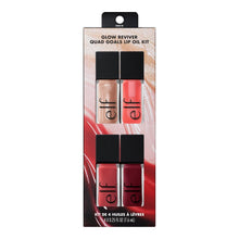 Load image into Gallery viewer, Glow Reviver Quad Goals Lip Oil Kit, 4 Hydrating, Non-Sticky Glossy Tinted Lip Oils, Lip Gloss Set, Moisturizing Lip Care, Vegan & Cruelty-Free