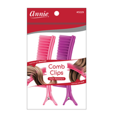 Load image into Gallery viewer, Annie Sectioning Comb Grip Clip, 2 Count, Pink & Purple