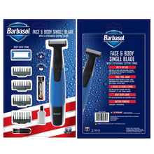 Load image into Gallery viewer, Powered Single Stainless-Steel Blade with Body Grooming Comb, Use It Wet/Dry in the Shower or Out for Any Male