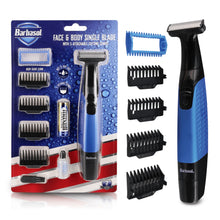 Load image into Gallery viewer, Powered Single Stainless-Steel Blade with Body Grooming Comb, Use It Wet/Dry in the Shower or Out for Any Male
