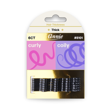 Load image into Gallery viewer, Annie 6.5cm Big Curve Bobby Pin 6ct Black