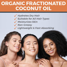 Load image into Gallery viewer, Organic Fractionated Coconut Oil, 16 Fl Oz – Skin & Hair Moisturizer, Massage Oil, Carrier Oil for Essential Oils
