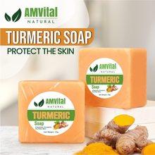 Load image into Gallery viewer, AMVital Turmeric Soap Bar for Face & Body