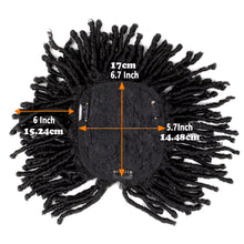 Load image into Gallery viewer, Synthetic Dreadlock Hair Topper Clip in Braided Half Wigs Locs Braided Wig Soft Short Wig Dreads for Men Women