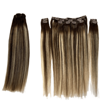 Load image into Gallery viewer, VIP Clip Extensions / Silky Straight 18" (140 g) - ClipeX System