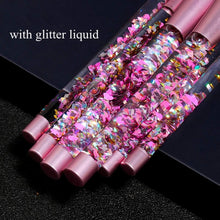 Load image into Gallery viewer, Unicorn Fan Makeup Brush Set,Crystal Sparkles Blue Blush Powder Fan Lip Eye Shadow Eyebrow Eye Blender Brush in Set