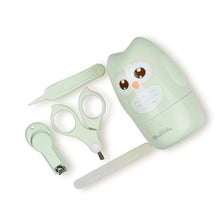 Load image into Gallery viewer, Baby Nail Kit, Baby Manicure Kit and Pedicure Kit with Cute Owl Shape Case. Baby Nail Clipper, Scissor, Baby Nail File & Tweezer for Newborn, Infant & Toddler, Mothers Day Gifts(Green)