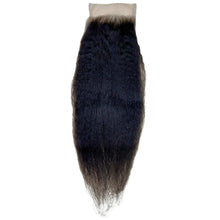 Load image into Gallery viewer, Kinky Straight 4x4 Transparent Lace Human Hair Closure