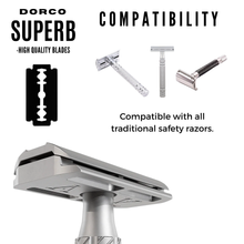 Load image into Gallery viewer, Dorco Superb Premium Blade Display, 10 Count Razor Blade Replacement Packs