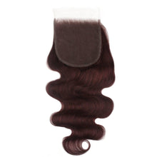 Load image into Gallery viewer, Burgundy Body Wave 5x5 HD Lace Human Hair Closure
