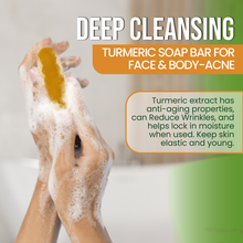 Load image into Gallery viewer, AMVital Turmeric Soap Bar for Face & Body