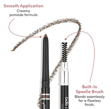 Load image into Gallery viewer, Universal Eyebrow Pencil – Dual-Ended Design with Precision Tip & Spoolie, Matte Finish, Waterproof, Easy to Use, Vegan & Cruelty-Free for Perfectly Defined Brows