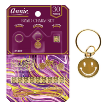 Load image into Gallery viewer, Annie Braid Charm Set, Smiley Face - 1 pk