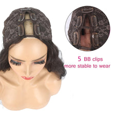 Load image into Gallery viewer, Chocolate Brown Body Wave V Part Wig Upgrade U Part Synthetic Wigs for Black Women, 24Inch Long Wavy Brown Wig V Shape Glueless Wigs Full Head Clip in Half Wig No Leave Out(#4)