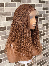 Load image into Gallery viewer, Glueless Human Hair Wet And Wavy Knotless Braid Wig