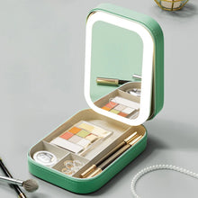 Load image into Gallery viewer, LED Mirror Makeup Storage Box Portable Travel Makeup Case Cosmetic Bag Large-Capacity Make up Storage Box Makeup Accessories