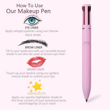 Load image into Gallery viewer, 4 in 1 Makeup Pen Eyebrow Pencil Waterproof Drawing Eye Brow Long Lasting Easy Color Eyeliner Eyebrow Pen Sweatproof Makeup Pen