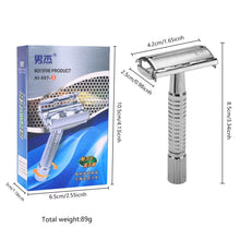 Load image into Gallery viewer, Double Edge Safety Razor for Unisex Safety Razor with a Delicate Box Holder with Blade Professional Barber Styling Accessories