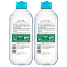 Load image into Gallery viewer, Micellar Water for Waterproof Makeup, Hydrating Facial Cleanser & Makeup Remover, Suitable for Sensitive Skin, Vegan, Cruelty Free, 13.5 Fl Oz (400Ml), 2 Count