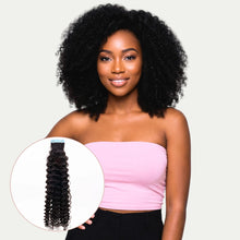 Load image into Gallery viewer, 100% Human Hair Tape In Extensions - Afro Kinky Curly