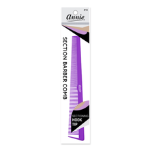 Load image into Gallery viewer, Annie Section Barber Comb with Hook Tip, 1 Count, Assorted