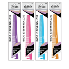 Load image into Gallery viewer, Annie Section Barber Comb with Hook Tip, 1 Count, Assorted