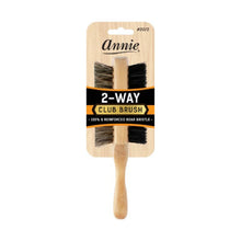 Load image into Gallery viewer, Annie Two Way Club Boar Bristle Brush, Soft and Hard, 1 Count, Light Brown