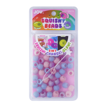 Load image into Gallery viewer, Joy Round Squishy Hair Beads X-Large, 80 Count, UV Glow-in-Dark White