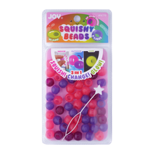 Load image into Gallery viewer, Joy Round Squishy Hair Beads X-Large, 80 Count, UV Glow-in-Dark Pink