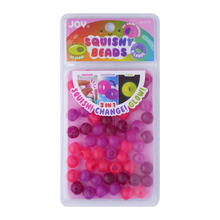 Load image into Gallery viewer, Joy Round Squishy Hair Beads X-Large, 80 Count, UV Glow-in-Dark Hot Pink