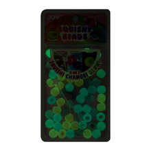 Load image into Gallery viewer, Joy Round Squishy Hair Beads X-Large, 80 Count, UV Glow-in-Dark White Mix