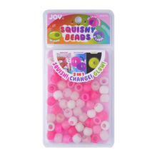 Load image into Gallery viewer, Joy Round Squishy Hair Beads X-Large, 80 Count, UV Glow-in-Dark Clear Mix