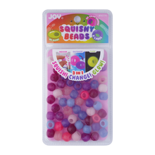 Load image into Gallery viewer, Joy Round Squishy Hair Beads X-Large, 80 Count, UV Glow-in-Dark Clear Mix