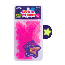 Load image into Gallery viewer, Joy Star Squishy Beads XX-Large, 60 Count, Glow-In-The-Dark Pink