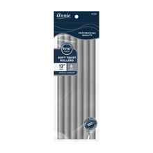 Load image into Gallery viewer, Annie Soft Twist Rollers 11/16 Inch, 12 Count Value Pack, Grey