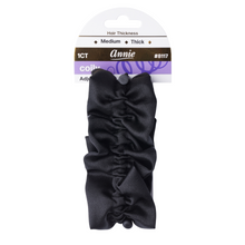 Load image into Gallery viewer, Annie Satin Adjustable Hair Scrunchie Large, 1 Count, Black
