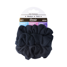Load image into Gallery viewer, Annie Hair Scrunchie, 4 Count, Black