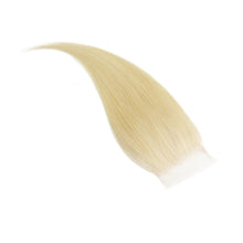 Load image into Gallery viewer, Blonde Straight 4x4 Transparent Lace Human Hair Closure
