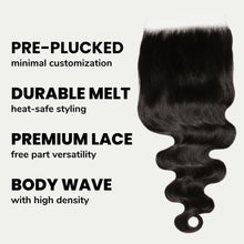 Load image into Gallery viewer, Body Wave 7x7 HD Lace Human Hair Closure