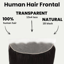 Load image into Gallery viewer, Transparent Lace Human Hair Frontal - Brazilian Straight 13x4