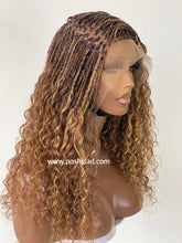 Load image into Gallery viewer, Glueless Wet And Wavy Human Hair Knotless Braid Wig