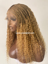 Load image into Gallery viewer, Glueless Wet And Wavy Human Hair Knotless Braid Wig