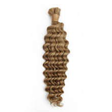 Load image into Gallery viewer, 100% Human Bulk Braiding Hair - Honey Blonde Deep Wave, 27