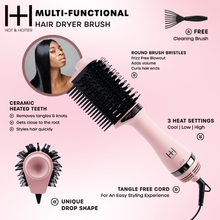 Load image into Gallery viewer, Hot & Hotter Multi-Functional Hair Dryer Brush with Comb, Pink