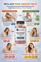 Load image into Gallery viewer, Daily Essential Multivitamin Gummies for Adults – Strawberry Flavor – Immune, Energy & Wellness Support – 60 Gummies