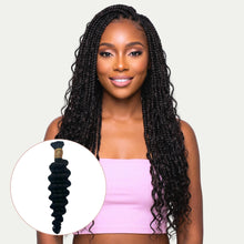 Load image into Gallery viewer, 100% Human Bulk Braiding Hair - Deep Wave, Jet Black