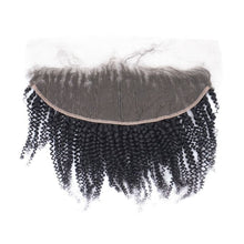 Load image into Gallery viewer, Afro Kinky Curly 13x4 Transparent Lace Human Hair Frontal