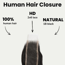 Load image into Gallery viewer, Loose Wave 2x6 HD Lace Human Hair Closure