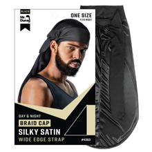 Load image into Gallery viewer, Mr. Durag Silky Satin Strap Day & Night Braid Cap, 1 Count, Black