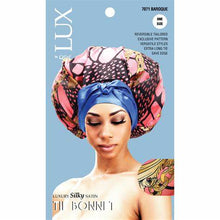 Load image into Gallery viewer, LUX by QFitt Luxury Silky Satin Tie Bonnet